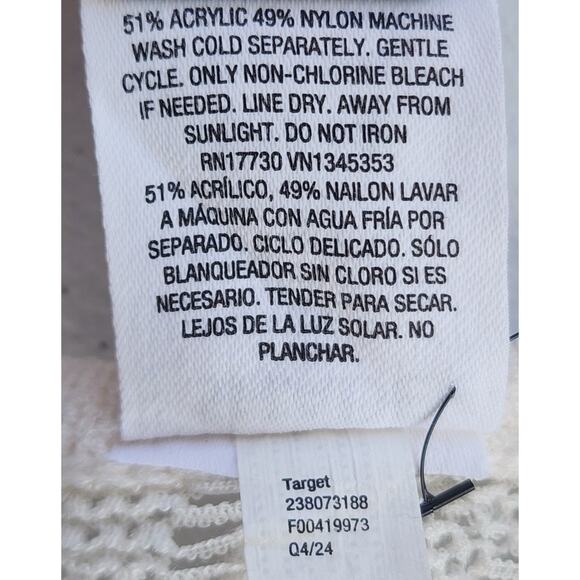 Shade & Shore Knit Maxi Dress Large Cream Cover Up Tank Dress Semi Sheet Lounge - Picture 11 of 13